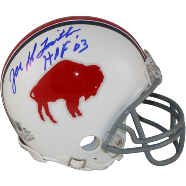 Joe Delamielleure Autographed Buffalo Bills VSR4 Mini Helmet Beckett WIT 54750