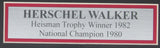 Herschel Walker Georgia Bulldogs Heisman Winner Signed/Inscribed Jersey Framed