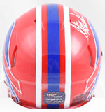 Steve Tasker Autographed Buffalo Bills 87-01 Speed Mini Helmet - Prova *White