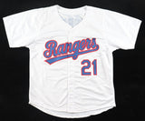 Ruben Sierra Signed Texas Rangers Jersey (AWM) A.L. Runs Batted In Leader 1989