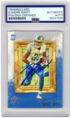 D'Andre Swift Signed Lions 2020 Panini Gridiron Kings RC Card #GK-10 - (PSA/DNA)