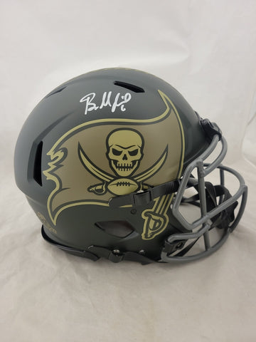BAKER MAYFIELD SIGNED BUCCANEERS F/S STS4 SPEED AUTHENTIC HELMET BAS QR