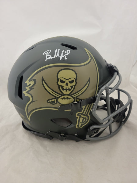BAKER MAYFIELD SIGNED BUCCANEERS F/S STS4 SPEED AUTHENTIC HELMET BAS QR