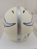 JJ MCCARTHY SIGNED MINNESOTA VIKINGS WINTER WARRIOR SPEED MINI HELMET BECKETT QR