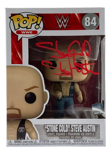Stone Cold Steve Austin Signed WWE Funko Pop #84 BAS