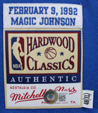 Lakers Magic Johnson Signed Blue M&N 1992 All-Star Authentic Jersey BAS Witness