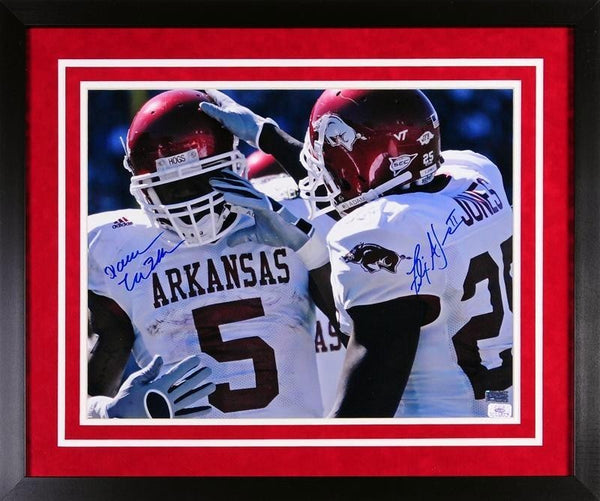 DARREN McFADDEN & FELIX JONES SIGNED ARKANSAS RAZORBACKS 16x20 FRAMED PHOTO