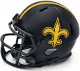 ALVIN KAMARA AUTOGRAPHED SAINTS ECLIPSE BLACK MINI HELMET BECKETT WITNESS 224757