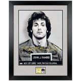 Sylvester Stallone Autographed John Rambo Mug Shot 16x20 Framed Photo