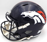 Russell Wilson Autographed Blue Full Size Helmet Broncos Fanatics DQ16478460