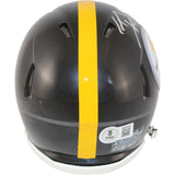 TJ Watt Autographed/Signed Pittsburgh Steelers Mini Helmet Beckett Witness 50961