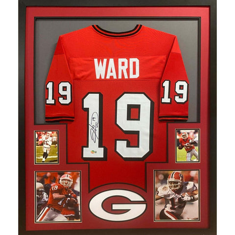 Hines Ward Autographed Signed Framed Georgia Bulldogs Jersey BECKETT