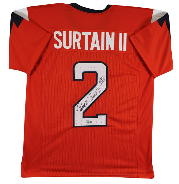 Patrick Surtain II "2024 DPOY" Signed Orange Pro Style Jersey BAS Wit #2W942939