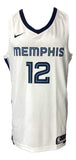 Ja Morant Signed Memphis Grizzlies White Nike Swingman Jersey BAS