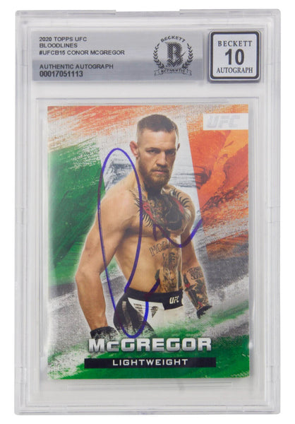 Conor McGregor Signed 2020 Topps UFC Bloodlines - BGS 10 Autograph