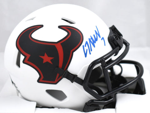 C.J. Stroud Autographed Houston Texans Lunar Speed Mini Helmet - Fanatics *Blue