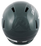 Eagles Jalen Carter Signed Full Size Speed Rep Helmet w/ Silver Sig BAS Witness
