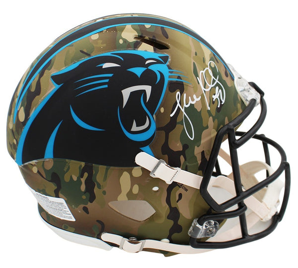 Luke Kuechly Signed Carolina Panthers Speed Authentic Camo NFL Helmet