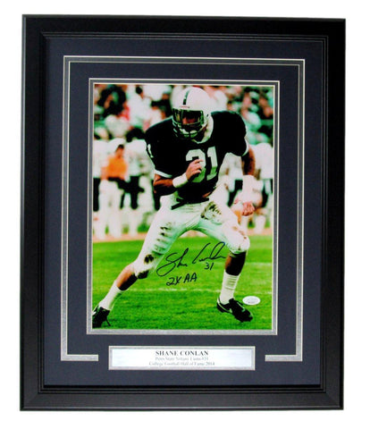 Shane Conlan Autographed/Inscribed "2X AA" 11x14 Photo Penn State Framed JSA