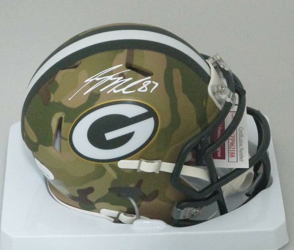 Packers JORDY NELSON Signed Riddell CAMO Speed Mini Helmet AUTO - JSA