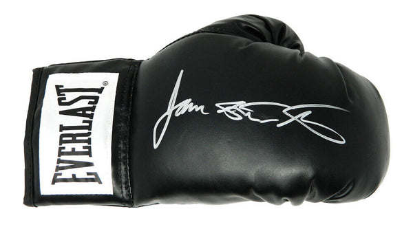 JAMES TONEY Signed Everlast Black Boxing Glove w/Lights Out - SCHWARTZ
