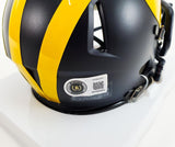 Tyrone Wheatley Signed Michigan Wolverines Mini Helmet (Beckett) N. Y. Giants RB