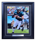 AS-IS Carson Wentz Signed Framed 16x20 Philadelphia Eagles Photo Fanatics