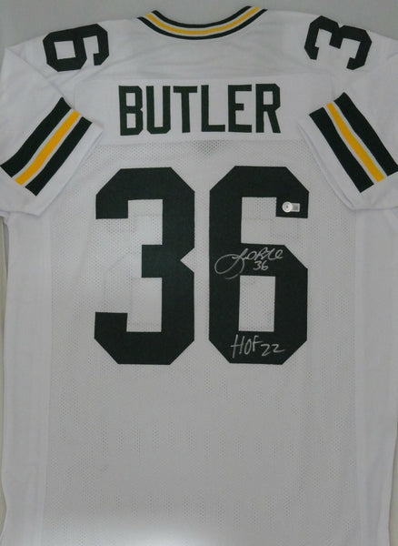 Packers LEROY BUTLER Signed Custom Replica White Jersey AUTO w/ "HOF '22" - BAS