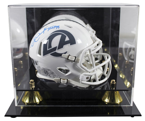 Rams Eric Dickerson "HOF 99" Signed STS III Speed Mini Helmet W/ Case BAS Wit