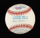 Frank Robinson (d. 2019) Signed AL Bobby Brown Baseball (PSA COA) Orioles & Reds