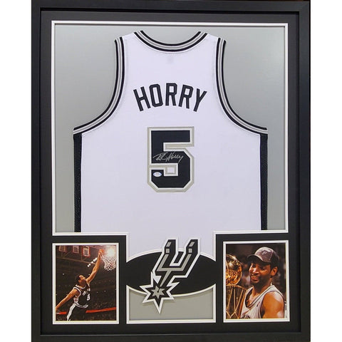 Robert Horry Autographed Signed Framed San Antonio Spurs Jersey PSA/DNA
