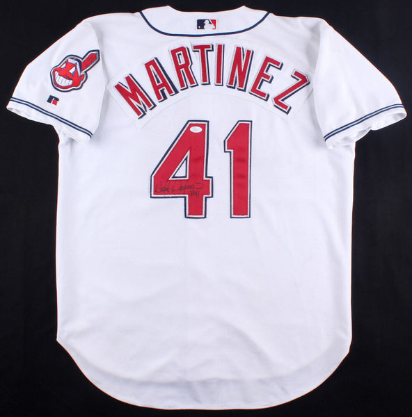 Victor Martinez Signed Cleveland Indians Russell Athletic Jersey (JSA COA)V Mart