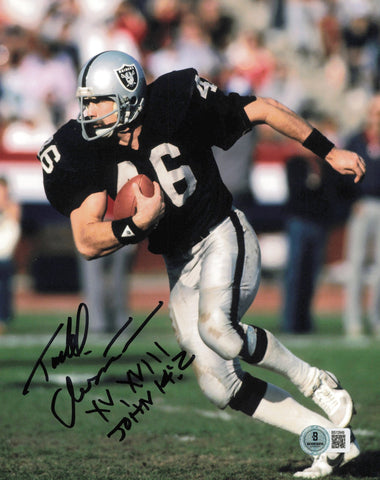 Todd Christensen Autographed 8x10 Photo Raiders "XV, XVIII" Beckett QR #BS12849