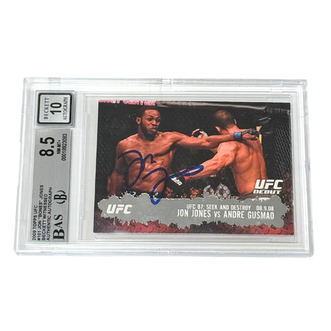 Jon Jones Signed 2009 Topps UFC Seek and Destroy Rookie - BGS 8.5 AUTO WITNESSED