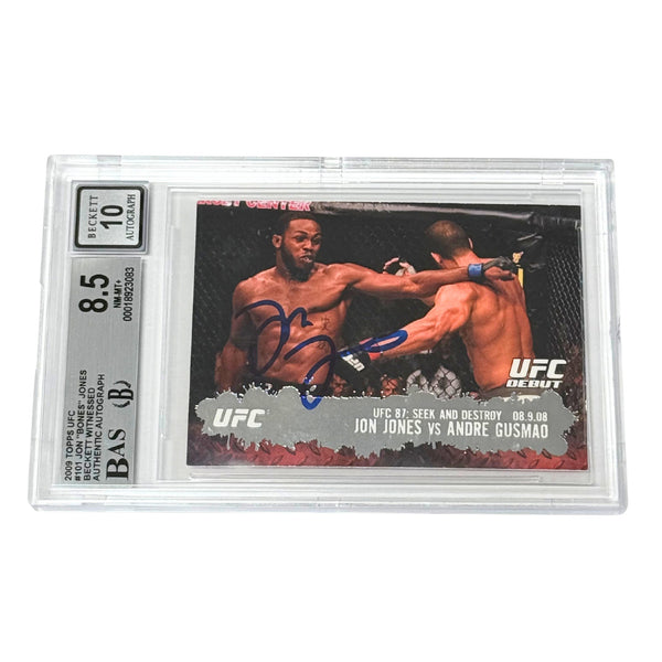 Jon Jones Signed 2009 Topps UFC Seek and Destroy Rookie - BGS 8.5 AUTO WITNESSED