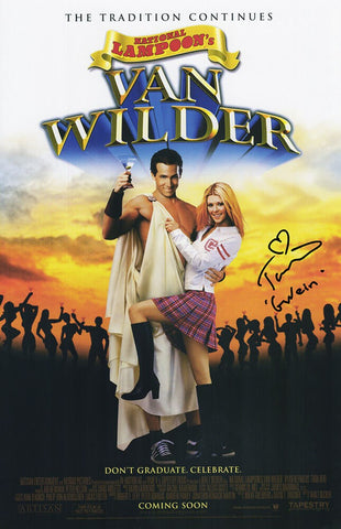 Tara Reid Signed Van Wilder 11x17 Movie Poster w/Gwein - (SCHWARTZ SPORTS COA)