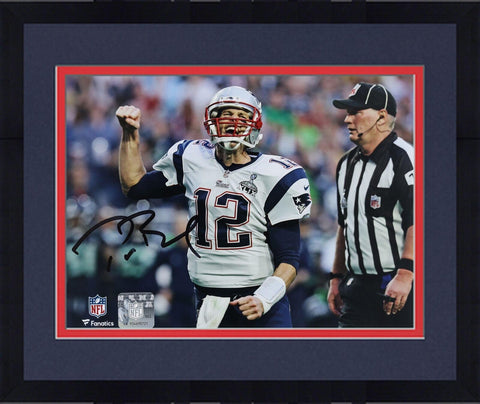 Framed Tom Brady New England Patriots Autographed 8" x 10" Scream Photograph