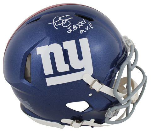 Giants Phil Simms "SB XXI MVP" Signed Full Size Speed Proline Helmet BAS Witness