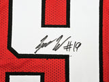 TEXAS TECH TYREE WILSON AUTOGRAPHED SIGNED RED JERSEY BECKETT WITNESS 215904
