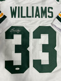 Packers Safety EVAN WILLIAMS Signed Custom Replica WHITE Jersey AUTO - JSA