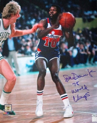 Washington Bullets BOB DANDRIDGE Signed 16x20 Photo AUTO #3 w/ "78 World Champs"