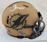 TYREEK HILL SIGNED MIAMI DOLPHINS SALUTE TO SERVICE SPEED MINI HELMET BECKETT QR