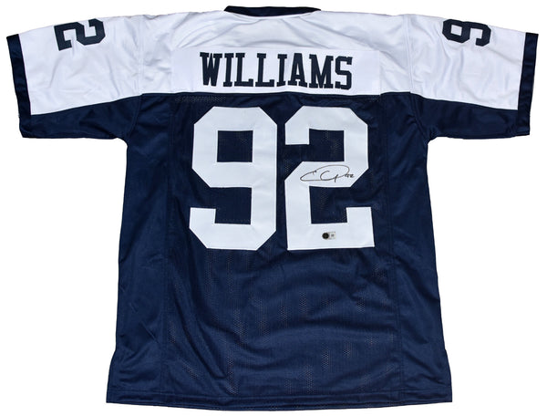 QUINNEN WILLIAMS SIGNED DALLAS COWBOYS #92 THROWBACK JERSEY BECKETT