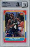 Sidney Moncrief Signed 1986-87 Fleer #75 Rookie Card Beckett 10 Slab 42926