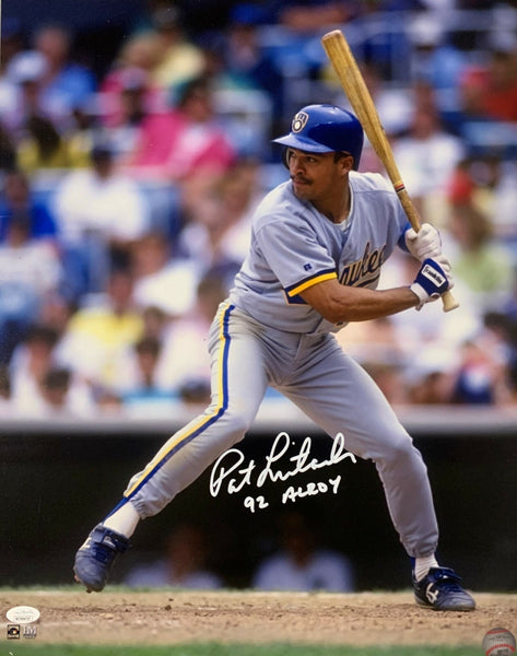 Brewers Infielder PAT LISTACH Signed 16x20 Photo AUTO #1 w/ "92 AL ROY" - JSA