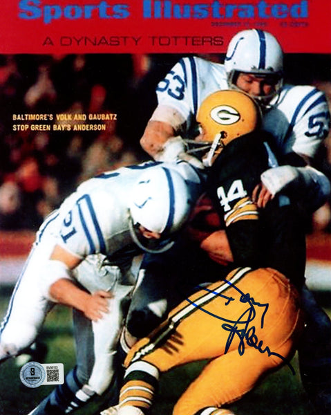 Donny Anderson Autographed/Signed Green Bay Packers 8x10 Photo Beckett 57590