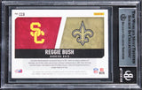 Saints Reggie Bush Signed 2021 Score Collegiate Champions #8 Card BAS Slabbed 4