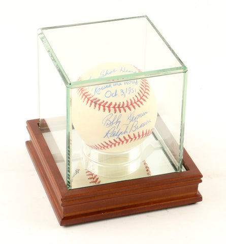 Thomson & Branca Signed Baseball (PSA) "Shot Heard Round World" Dodgers Giants