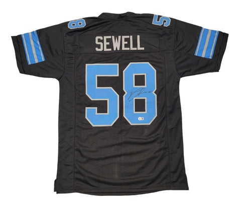 Penei Sewell Signed Detroit Lions 2024 Black ALT Pro Style Jersey Beckett