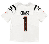 Ja'Marr Chase Autographed Bengals White Nike Vapor Limited Jersey Beckett